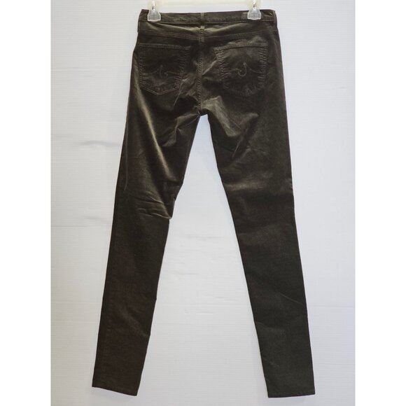Adriano Goldschmied Green The Legging Super Skinny Velvet Pants Sz 27R 0984 - Picture 14 of 15